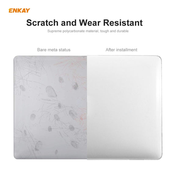 ENKAY 3 in 1 Crystal Laptop Protective Case + US Version TPU Keyboard Film + Anti-dust Plugs Set for MacBook Pro 15.4 inch A1707 & A1990 (with Touch Bar)(Light Blue)