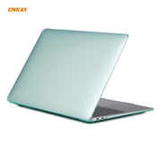 ENKAY 3 in 1 Crystal Laptop Protective Case + US Version TPU Keyboard Film + Anti-dust Plugs Set for MacBook Air 13.3 inch A1932 (2018)(Green)
