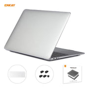 For MacBook Air 13.3 inch A1932 2018 ENKAY 3 in 1 Crystal Laptop Protective Case and EU Version TPU Keyboard Film and Anti-dust Plugs Set(Transparent)
