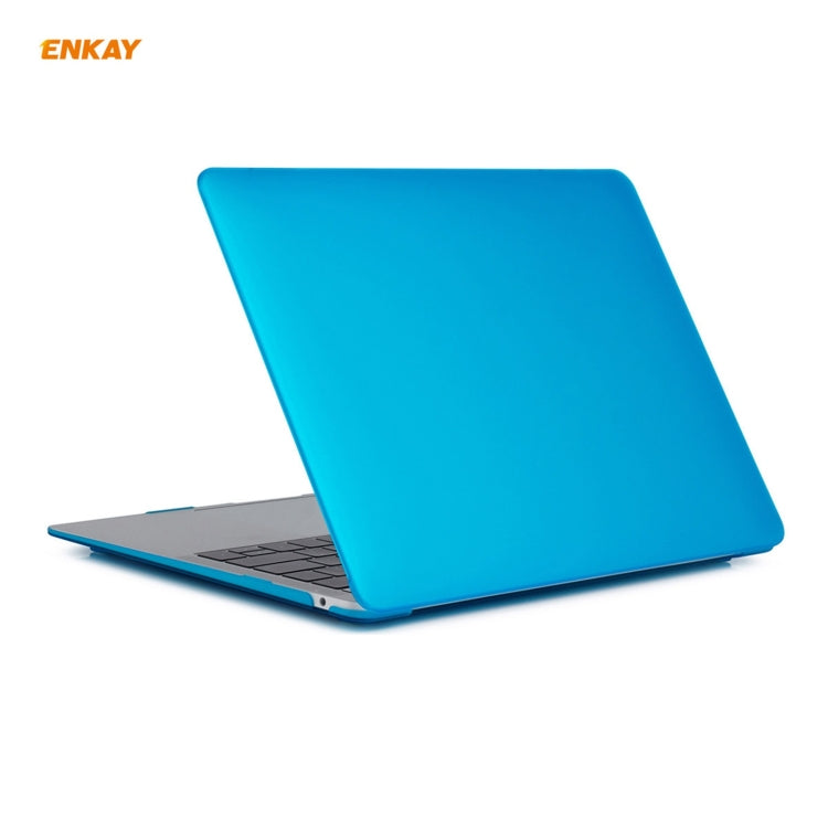 ENKAY 3 in 1 Matte Laptop Protective Case + US Version TPU Keyboard Film + Anti-dust Plugs Set for MacBook Air 13.3 inch A1932 (2018)(Light Blue) - free shipping - PMC Jewellery - Order now!