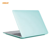 ENKAY 3 in 1 Matte Laptop Protective Case + EU Version TPU Keyboard Film + Anti-dust Plugs Set for MacBook Air 13.3 inch A1932 (2018)(Green)