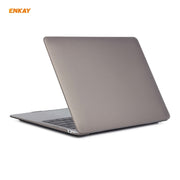 ENKAY 3 in 1 Matte Laptop Protective Case + US Version TPU Keyboard Film + Anti-dust Plugs Set for MacBook Air 13.3 inch A2179 & A2337 (2020)(Grey)