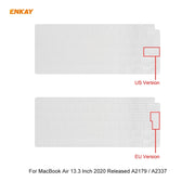 ENKAY 3 in 1 Matte Laptop Protective Case + US Version TPU Keyboard Film + Anti-dust Plugs Set for MacBook Air 13.3 inch A2179 & A2337 (2020)(White)