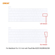 ENKAY 3 in 1 Crystal Laptop Protective Case + US Version TPU Keyboard Film + Anti-dust Plugs Set for MacBook Pro 13.3 inch A2251 & A2289 & A2338 (with Touch Bar)(Dark Blue)