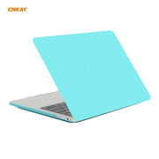 ENKAY 3 in 1 Matte Laptop Protective Case + EU Version TPU Keyboard Film + Anti-dust Plugs Set for MacBook Pro 13.3 inch A2251 & A2289 & A2338 (with Touch Bar)(Cyan)