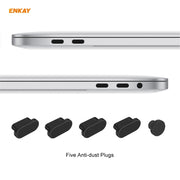 ENKAY 3 in 1 Matte Laptop Protective Case + US Version TPU Keyboard Film + Anti-dust Plugs Set for MacBook Pro 16 inch A2141 (with Touch Bar)(Green)