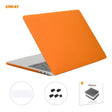 ENKAY 3 in 1 Matte Laptop Protective Case + EU Version TPU Keyboard Film + Anti-dust Plugs Set for MacBook Pro 16 inch A2141 (with Touch Bar)(Orange) - MacBook Pro Cases by ENKAY | Online Shopping South Africa | PMC Jewellery | Buy Now Pay Later Mobicred
