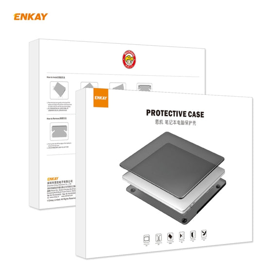 ENKAY 3 in 1 Matte Laptop Protective Case + EU Version TPU Keyboard Film + Anti-dust Plugs Set for MacBook Pro 16 inch A2141 (with Touch Bar)(Green)
