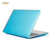 ENKAY 3 in 1 Crystal Laptop Protective Case + US Version TPU Keyboard Film + Anti-dust Plugs Set for MacBook Pro 16 inch A2141 (with Touch Bar)(Light Blue)