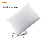 ENKAY 3 in 1 Crystal Laptop Protective Case + US Version TPU Keyboard Film + Anti-dust Plugs Set for MacBook Pro 16 inch A2141 (with Touch Bar)(Light Blue)