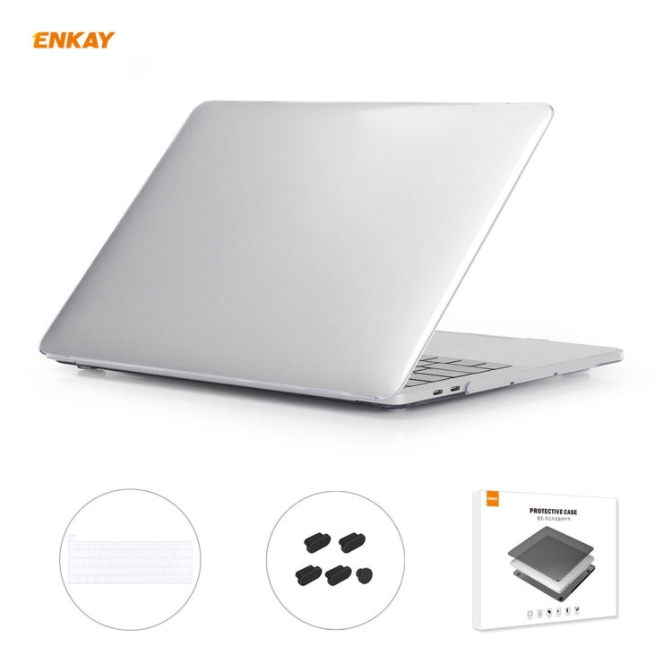 ENKAY 3 in 1 Crystal Laptop Protective Case + EU Version TPU Keyboard Film + Anti-dust Plugs Set for MacBook Pro 16 inch A2141 (with Touch Bar)(Transparent) - free shipping - PMC Jewellery - Order now!