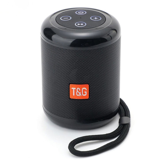 T&G TG519 TWS HiFi Portable Bluetooth Speaker Subwoofer Outdoor Wireless Column Speakers Support TF Card / FM / 3.5mm AUX / U Disk / Hands-free Call(Black)