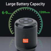 T&G TG519 TWS HiFi Portable Bluetooth Speaker Subwoofer Outdoor Wireless Column Speakers Support TF Card / FM / 3.5mm AUX / U Disk / Hands-free Call(Dark Green)