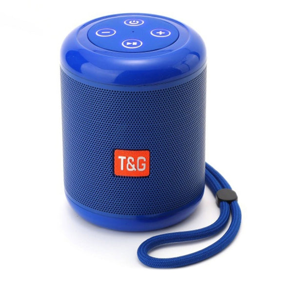 T&G TG519 TWS HiFi Portable Bluetooth Speaker Subwoofer Outdoor Wireless Column Speakers Support TF Card / FM / 3.5mm AUX / U Disk / Hands-free Call(Blue)