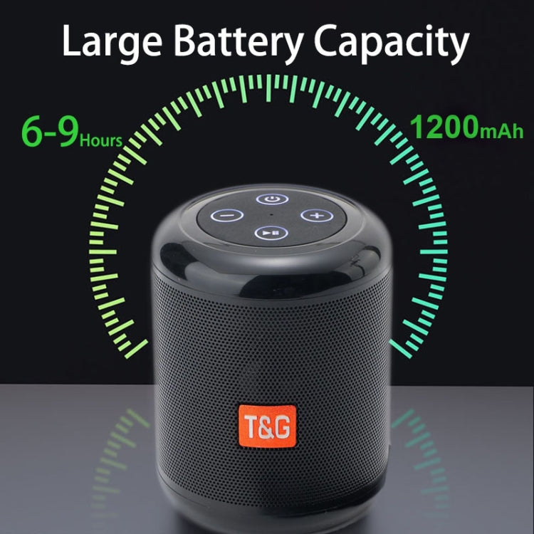 T&G TG519 TWS HiFi Portable Bluetooth Speaker Subwoofer Outdoor Wireless Column Speakers Support TF Card / FM / 3.5mm AUX / U Disk / Hands-free Call(Blue)