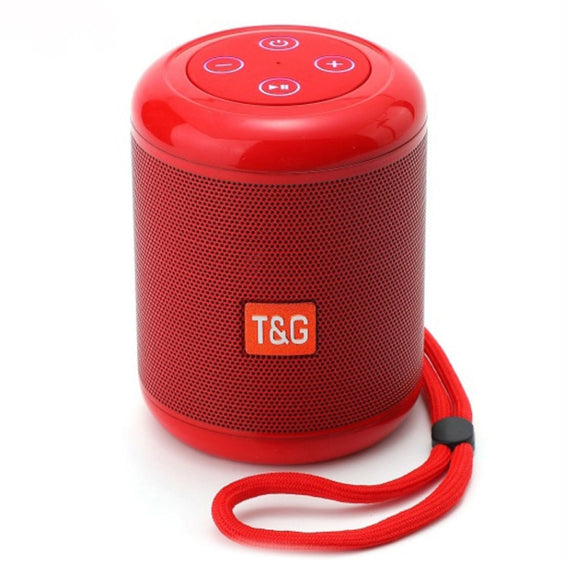 T&G TG519 TWS HiFi Portable Bluetooth Speaker Subwoofer Outdoor Wireless Column Speakers Support TF Card / FM / 3.5mm AUX / U Disk / Hands-free Call(Red)