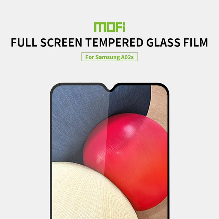 For Samsung Galaxy A02s MOFI 9H 2.5D Full Screen Tempered Glass Film(Black) - Galaxy Tempered Glass by MOFI | Online Shopping South Africa | PMC TechLife