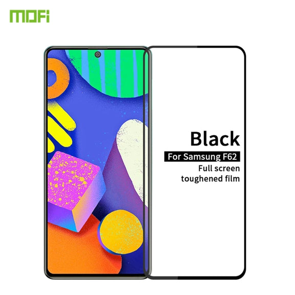 For Samsung Galaxy F62 MOFI 9H 2.5D Full Screen Tempered Glass Film(Black)