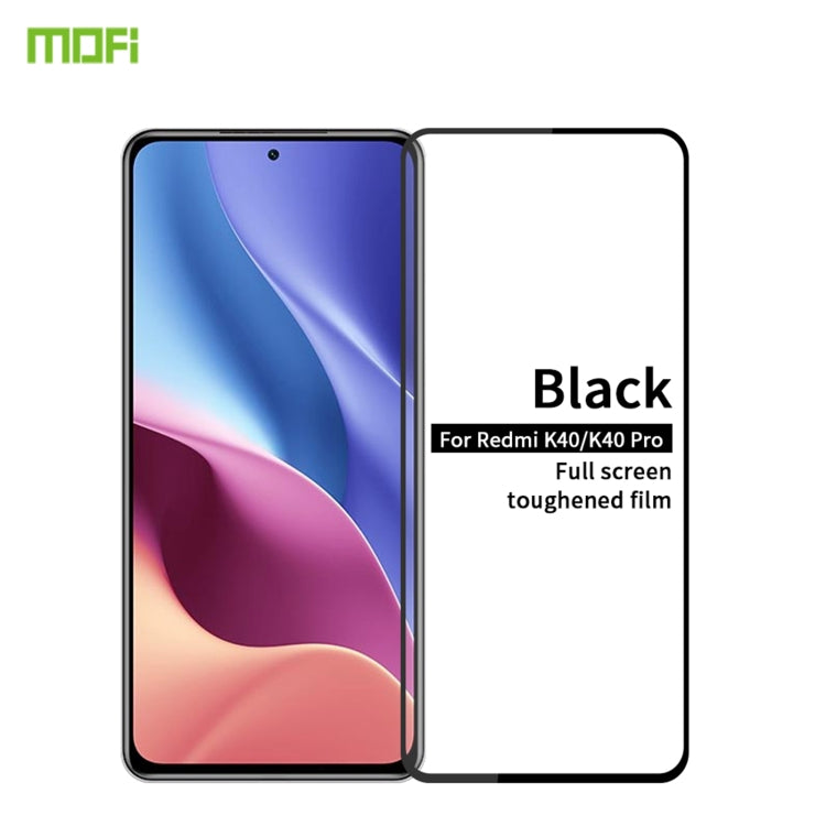 For Xiaomi Redmi K40 / K40 Pro MOFI 9H 2.5D Full Screen Tempered Glass Film(Black) -  by MOFI | Online Shopping South Africa | PMC TechLife