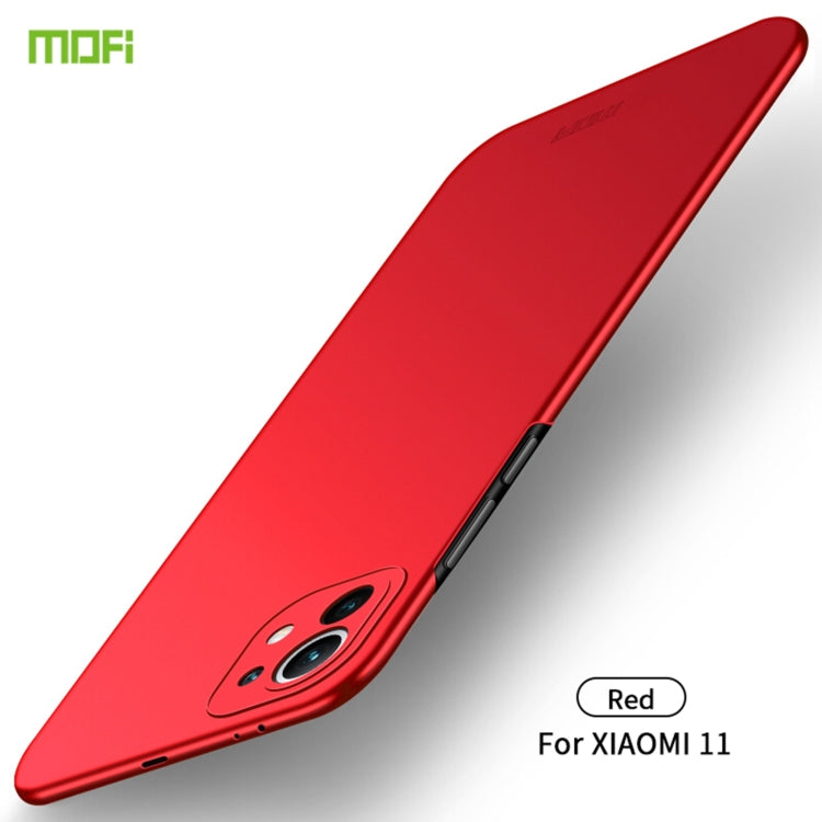 For Xiaomi Mi 11 MOFI Frosted PC Ultra-thin Hard Case(Red) - Xiaomi Cases by MOFI | Online Shopping South Africa | PMC TechLife