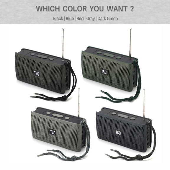 T&G TG282 Portable Bluetooth Speakers with Flashlight, Support TF Card / FM / 3.5mm AUX / U Disk / Hands-free Call(Blue)