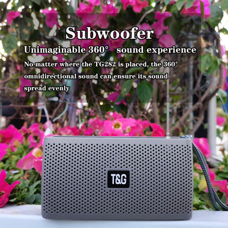 T&G TG282 Portable Bluetooth Speakers with Flashlight, Support TF Card / FM / 3.5mm AUX / U Disk / Hands-free Call(Blue)