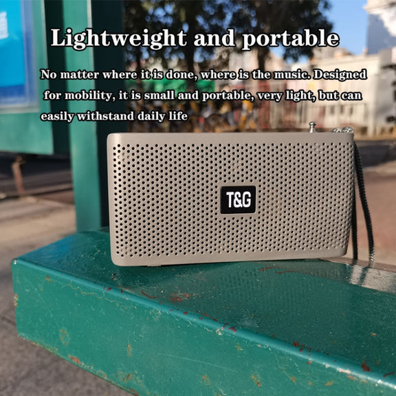 T&G TG282 Portable Bluetooth Speakers with Flashlight, Support TF Card / FM / 3.5mm AUX / U Disk / Hands-free Call(Blue)