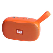T&G TG173 TWS Subwoofer Bluetooth Speaker With Braided Cord, Support USB / AUX / TF Card / FM(Orange)
