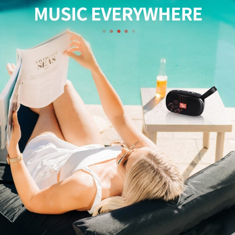 T&G TG173 TWS Subwoofer Bluetooth Speaker With Braided Cord, Support USB / AUX / TF Card / FM(Red)