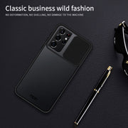 For Samsung Galaxy S21 Ultra 5G MOFI Xing Dun Series Translucent Frosted PC + TPU Privacy Anti-glare Shockproof All-inclusive Protective Case(Green)