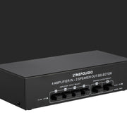 B042 4-in 2-out Power Amplifier Sound Switcher Loudspeaker Switch Distributor, 300W Per Channel Lossless Sound Quality