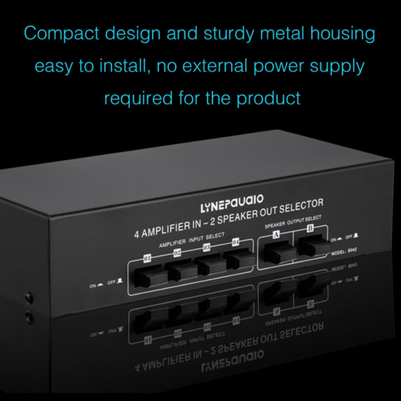 4 Input 2 Output Power Amplifier And Speaker Switcher Speaker Switch Splitter Comparator 300W Per Channel Without Loss Of Sound Quality