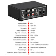 B053 Front Stereo Sound Amplifier Headphone Speaker Amplifier Booster with Volume Adjustment, 2-Way Mixer, USB 5V Power Supply, US Plug