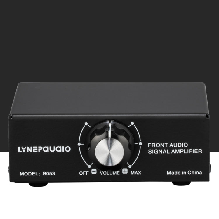 B053 Front Stereo Sound Amplifier Headphone Speaker Amplifier Booster with Volume Adjustment, 2-Way Mixer, USB 5V Power Supply, US Plug