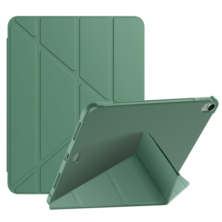 For iPad Air 11 2024 / Air 2022 10.9 Multi-folding Matte Surface Leather Tablet Case with Pen Slot(Light Pink) - iPad Air (2022) / (2020) 10.9 Cases by PMC TechLife | Online Shopping South Africa | PMC TechLife | Buy Now Pay Later Mobicred