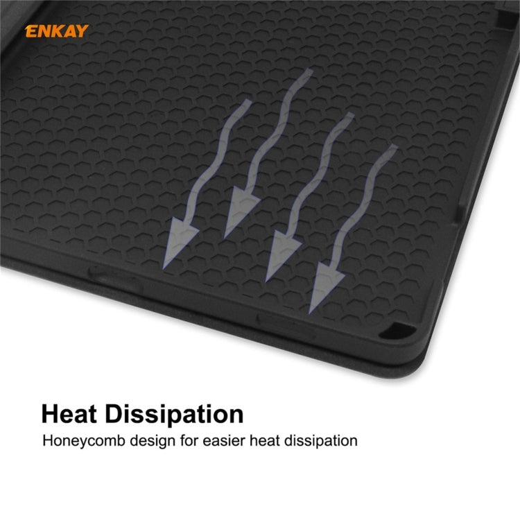 ENKAY ENK-8025 Cow Texture PU Leather + TPU Smart Case with Pen Slot for Samsung Galaxy Tab S6 Lite P610 / P615 / Tab S6 Lite 2022 / P613 / P619(Black) - free shipping - PMc TechLife - Order now!