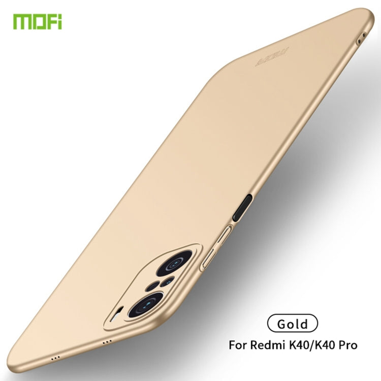 For Xiaomi Redmi K40 / K40 Pro MOFI Frosted PC Ultra-thin Hard Case(Gold) - Xiaomi Cases by MOFI | Online Shopping South Africa | PMC TechLife