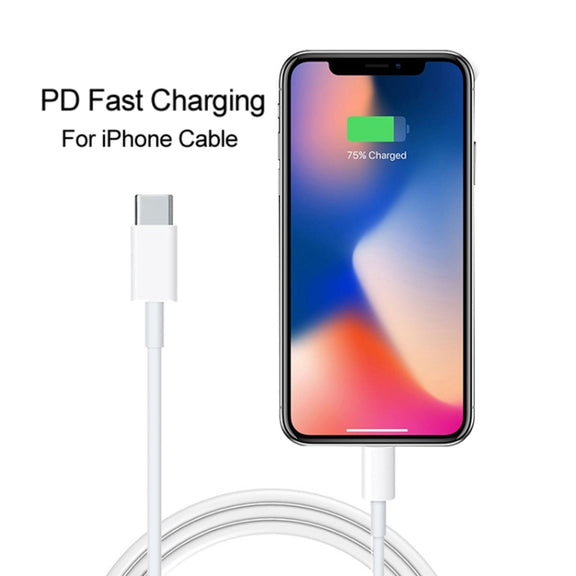 A2344 20W PD 3.0 Type-C / USB-C Folding Travel Charger + USB-C / Type-C to 8 Pin Fast Charging Data Cable Set, UK Plug, Length: 1m