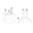A2344 20W PD 3.0 Type-C / USB-C Folding Travel Charger + USB-C / Type-C to 8 Pin Fast Charging Data Cable Set, UK Plug, Length: 2m - USB Charger by PMC TechLife | Online Shopping South Africa | PMC TechLife | Buy Now Pay Later Mobicred