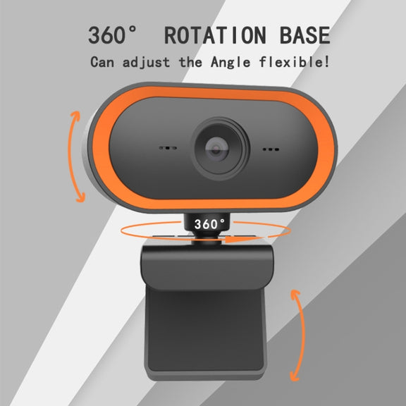 C11 2K Picture Quality HD Without Distortion 360 Degrees Rotate Built-in Microphone Sound Clear Webcams with Tripod(Orange)