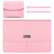Litchi Pattern PU Leather Water-resistant Ultra-thin Protection Liner Bag Briefcase Laptop Carrying Bag for 13-14 inch Laptops(ROSE GOLD)
