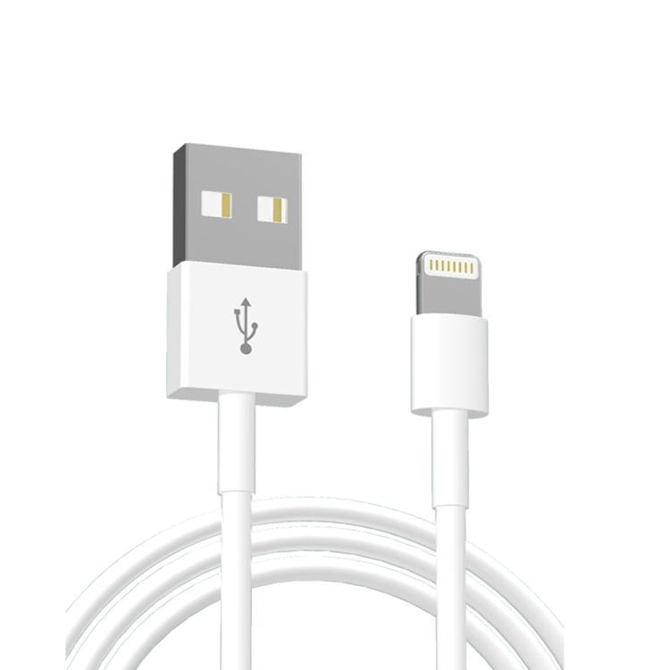 Dual USB Portable Travel Charger + 1 Meter USB to 8 Pin Data Cable, EU Plug(Black)