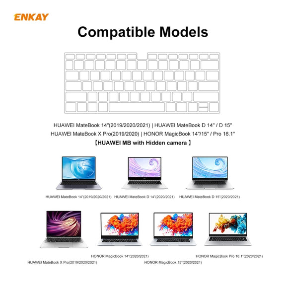 For Huawei MateBook X Pro (2019 / 2020) ENKAY Ultrathin Soft TPU Keyboard Protector Film, US Version