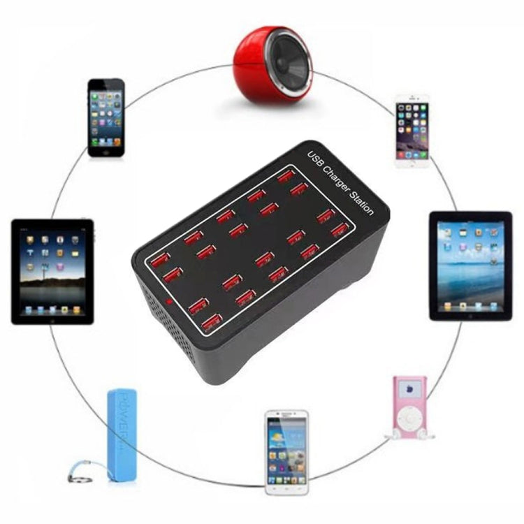 100W 20 USB Ports Fast Charger Station Smart Charger, AC 110-240V, Plug Size:US Plug - free shipping - PMC Jewellery - Order now!