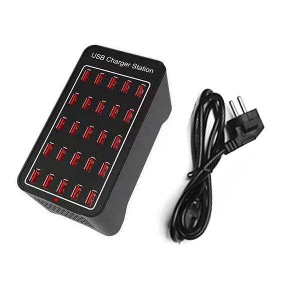 150W 25 USB Ports Fast Charger Station Smart Charger, AC 110-240V, Plug Size:EU Plug