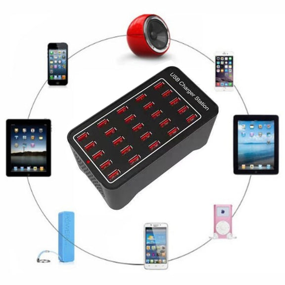 150W 25 USB Ports Fast Charger Station Smart Charger, AC 110-240V, Plug Size:US Plug