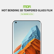 For Xiaomi Mi 11 Pro MOFI 9H 3D Explosion Proof Thermal Bending Full Screen Covered Tempered Glass Film(Black)