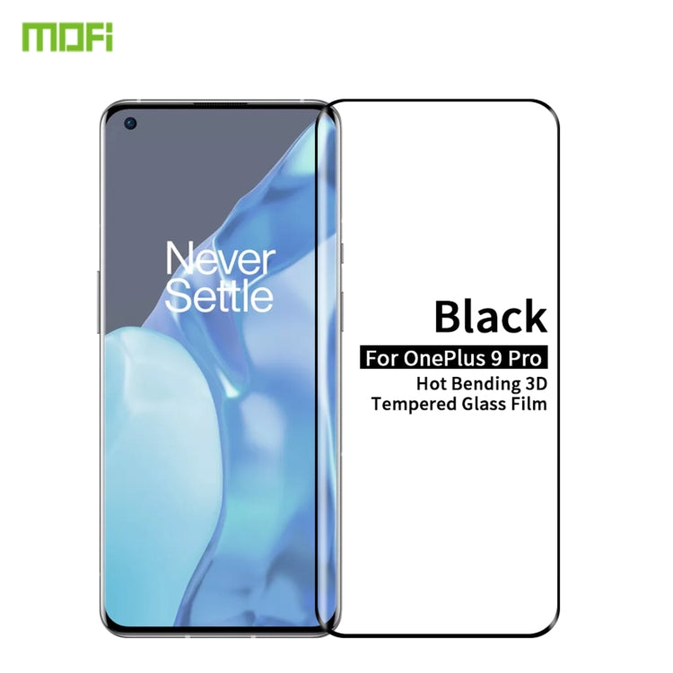 For OnePlus 9 Pro MOFI 9H 3D Explosion Proof Thermal Bending Full Screen Covered Tempered Glass Film(Black) - OnePlus Tempered Glass by MOFI | Online Shopping South Africa | PMC TechLife | Buy Now Pay Later Mobicred