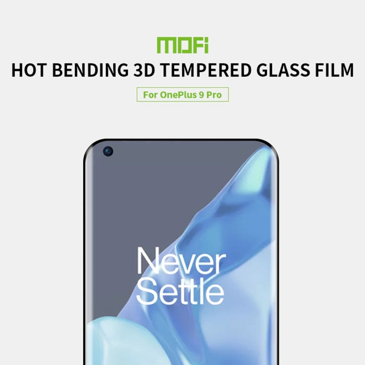 For OnePlus 9 Pro MOFI 9H 3D Explosion Proof Thermal Bending Full Screen Covered Tempered Glass Film(Black) - OnePlus Tempered Glass by MOFI | Online Shopping South Africa | PMC TechLife | Buy Now Pay Later Mobicred