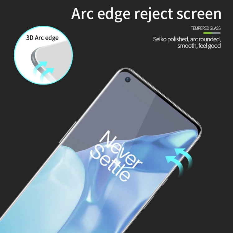 For OnePlus 9 Pro MOFI 9H 3D Explosion Proof Thermal Bending Full Screen Covered Tempered Glass Film(Black) - OnePlus Tempered Glass by MOFI | Online Shopping South Africa | PMC TechLife | Buy Now Pay Later Mobicred